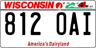 WI license plate 812OAI