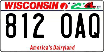 WI license plate 812OAQ
