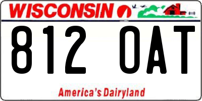 WI license plate 812OAT
