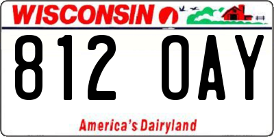 WI license plate 812OAY