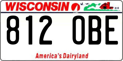 WI license plate 812OBE