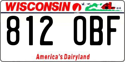 WI license plate 812OBF