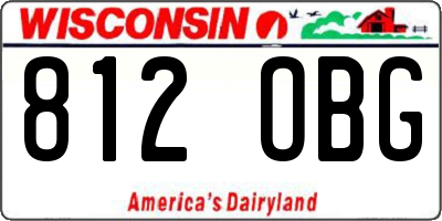 WI license plate 812OBG