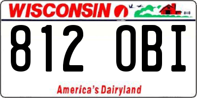 WI license plate 812OBI