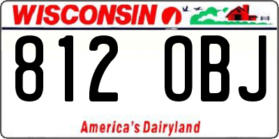 WI license plate 812OBJ