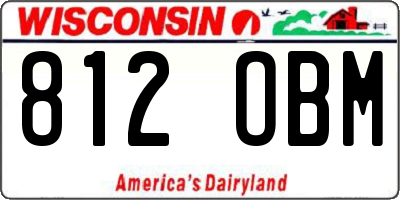 WI license plate 812OBM
