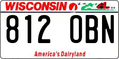 WI license plate 812OBN