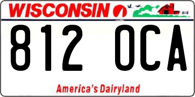 WI license plate 812OCA