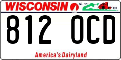 WI license plate 812OCD