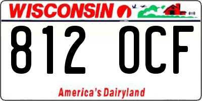 WI license plate 812OCF