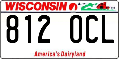 WI license plate 812OCL