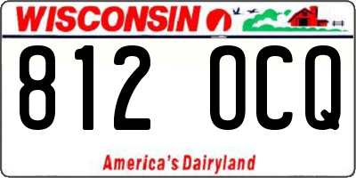 WI license plate 812OCQ