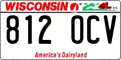WI license plate 812OCV