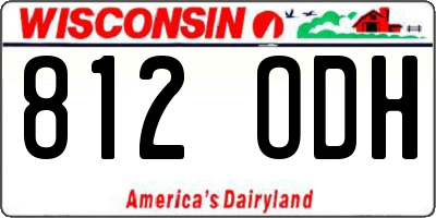 WI license plate 812ODH