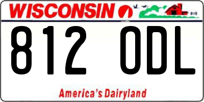 WI license plate 812ODL