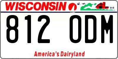 WI license plate 812ODM