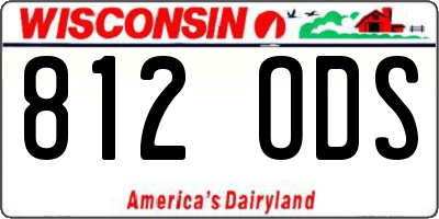 WI license plate 812ODS