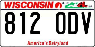 WI license plate 812ODV