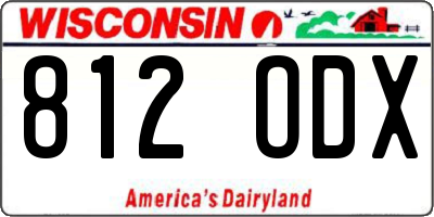 WI license plate 812ODX