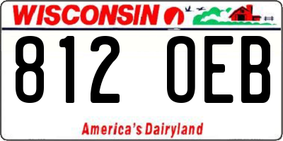 WI license plate 812OEB