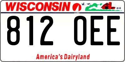 WI license plate 812OEE