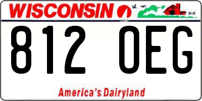 WI license plate 812OEG
