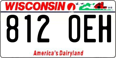 WI license plate 812OEH