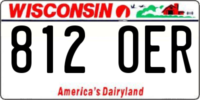 WI license plate 812OER