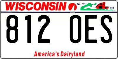WI license plate 812OES