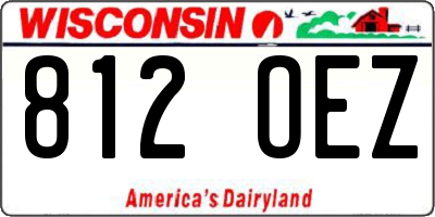 WI license plate 812OEZ
