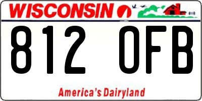 WI license plate 812OFB