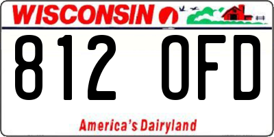 WI license plate 812OFD