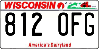 WI license plate 812OFG