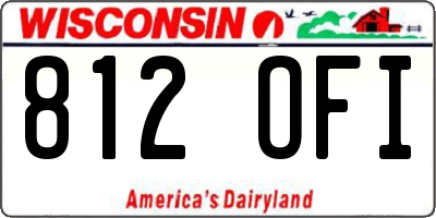 WI license plate 812OFI