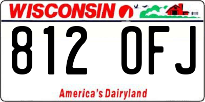 WI license plate 812OFJ
