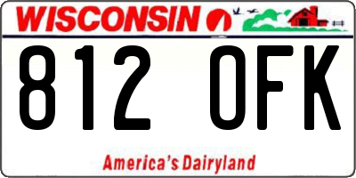 WI license plate 812OFK