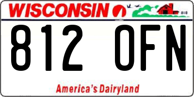 WI license plate 812OFN