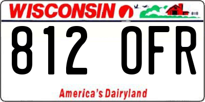 WI license plate 812OFR