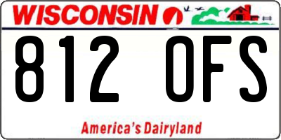 WI license plate 812OFS