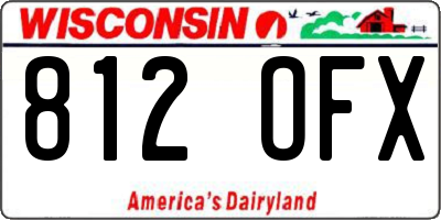 WI license plate 812OFX