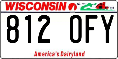 WI license plate 812OFY