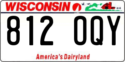 WI license plate 812OQY