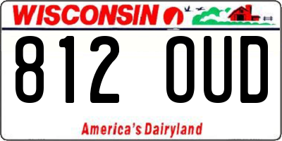 WI license plate 812OUD
