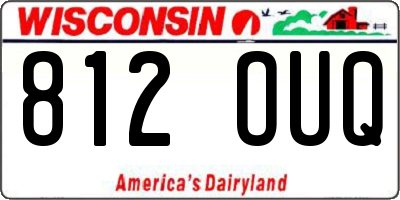WI license plate 812OUQ