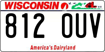 WI license plate 812OUV