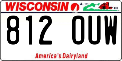 WI license plate 812OUW