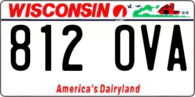 WI license plate 812OVA