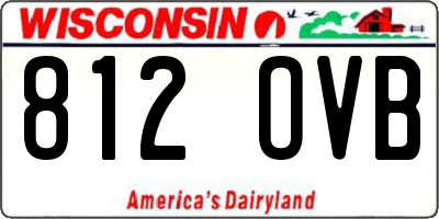WI license plate 812OVB