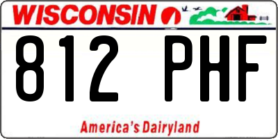 WI license plate 812PHF