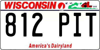 WI license plate 812PIT